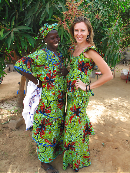 White ladies in African clothes #27741913