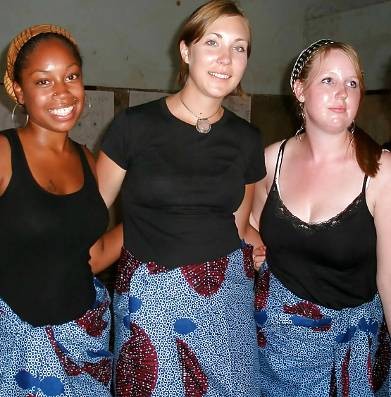 White ladies in African clothes #27741926