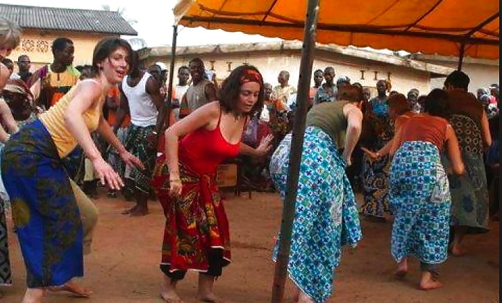 White ladies in African clothes #27741942