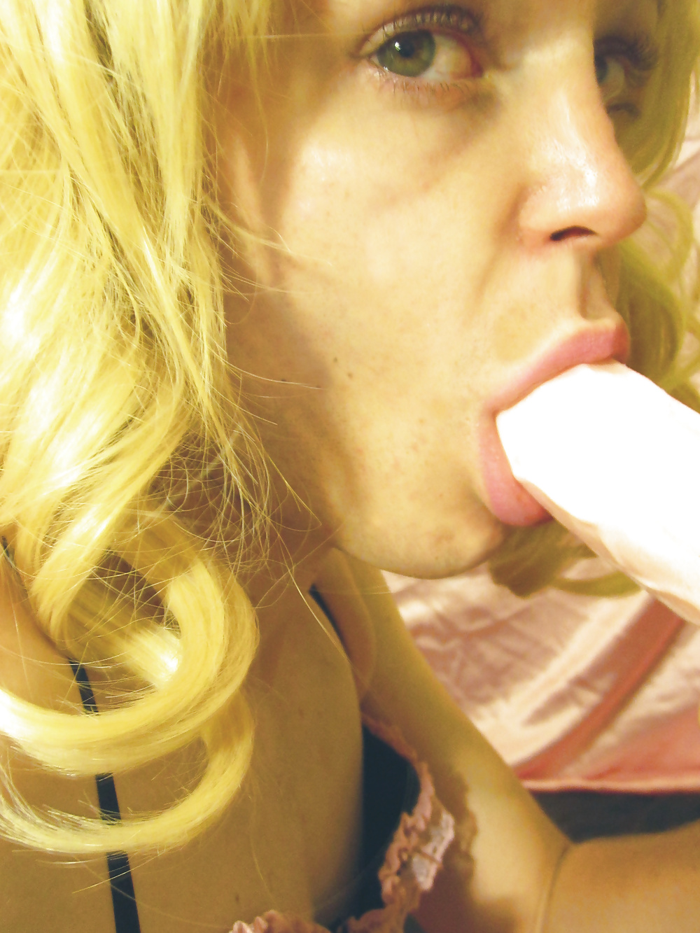 New sissy pics ! blonde pigtails and cocksucking (: #29783917