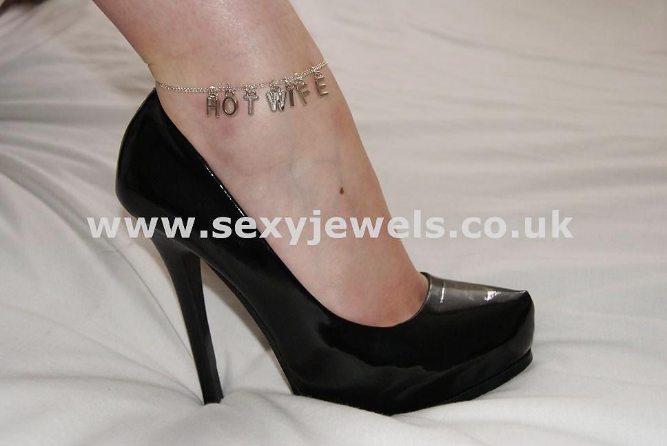 Hotwife BBC Cucklod Anklets on Feet in Heels #24680052