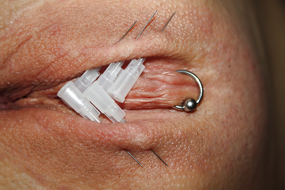 5 Nadeln in den Schamlippen #33897263