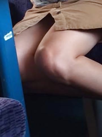 Candid blonde on train shows legs and upskirt #33320752