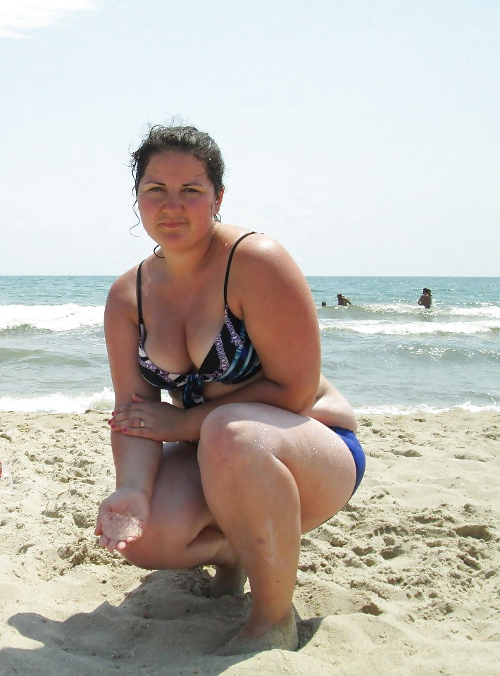 Plump curvy babes in the beach #24023936