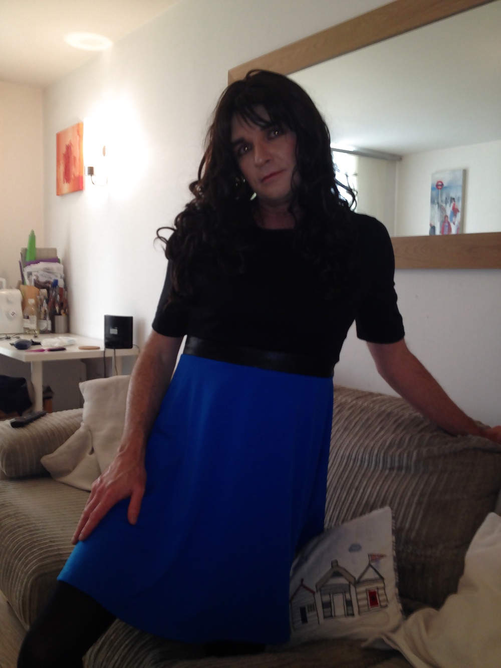 April 2014 Blue and Black Dress #33456725