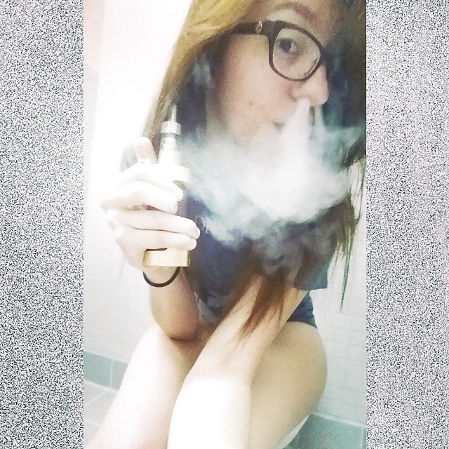 Nerdy smoking on the toilet #40687758