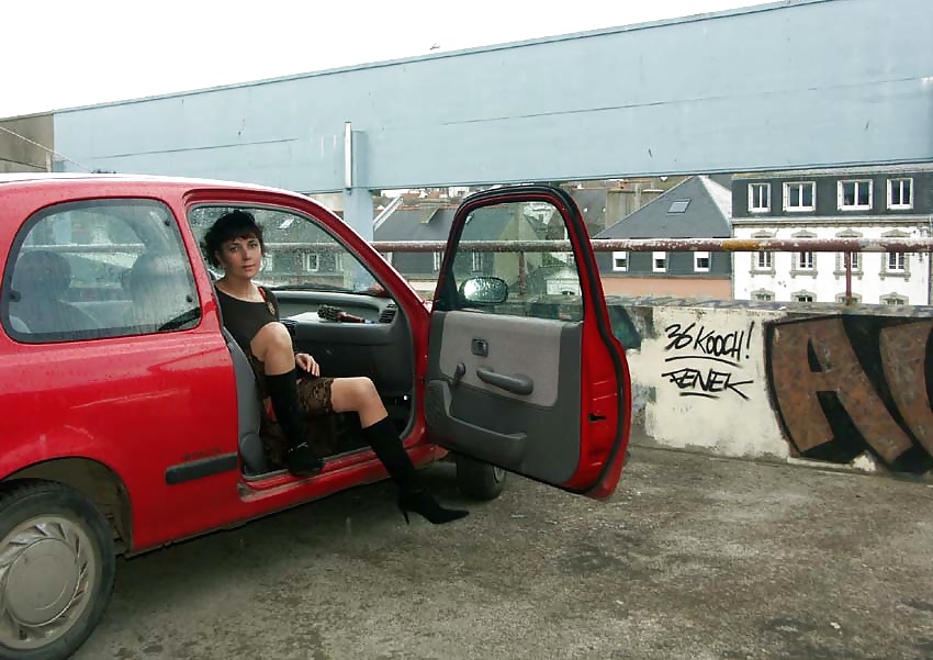 FRENCH NADINE flashing in a parking lot 2005 #25088264