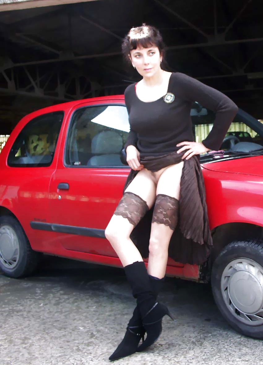 Französisch Nadine Auf Einem Parkplatz Zu Blinken 2005 #25088644
