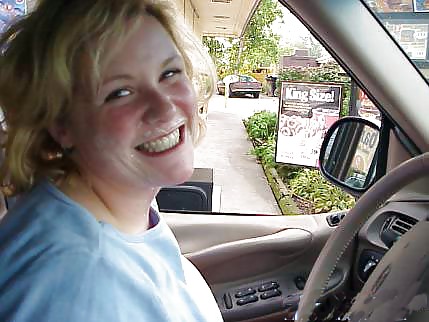 Wearing her boyfriends cum thtough the drive-thru #37240122