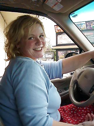 Wearing her boyfriends cum thtough the drive-thru #37240128