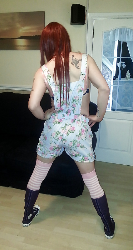 Tranny PrettyKitty Cute Dungerees and Undies pt 1 of 3 #30908081