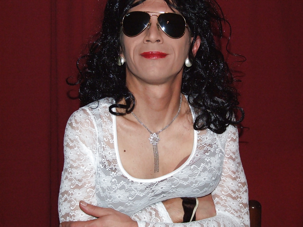Amateur Transvestite Yvette black hair big cock #29604300