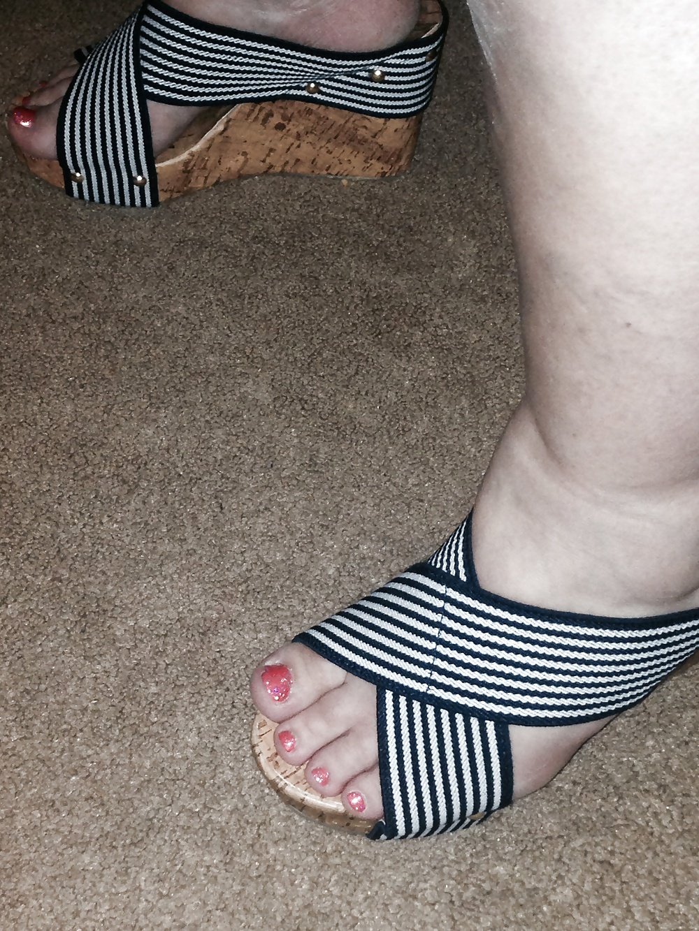 Wifey's Sexy Pink Toes in Wedges  #31763868