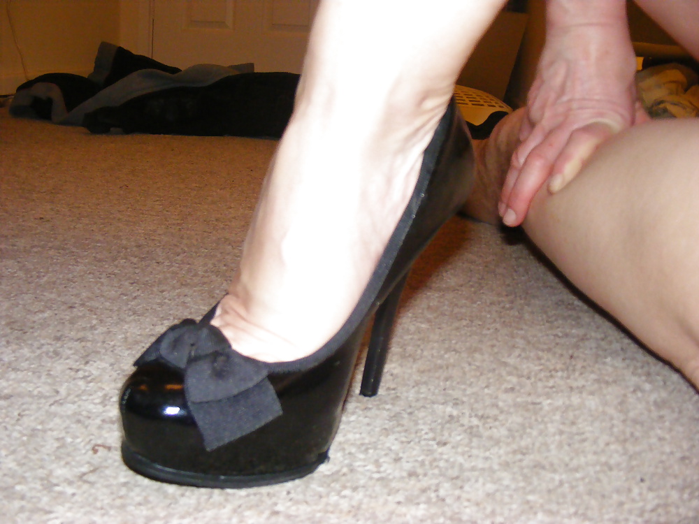 Gorgeous milf wearing heels and panties #25311415