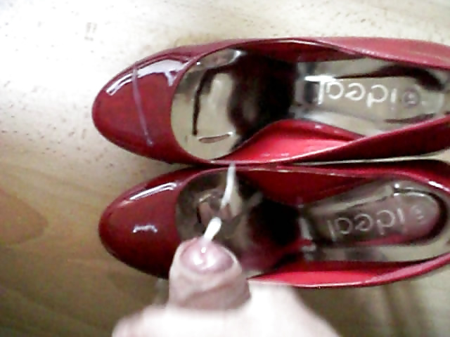 Cum on red heels #29125199