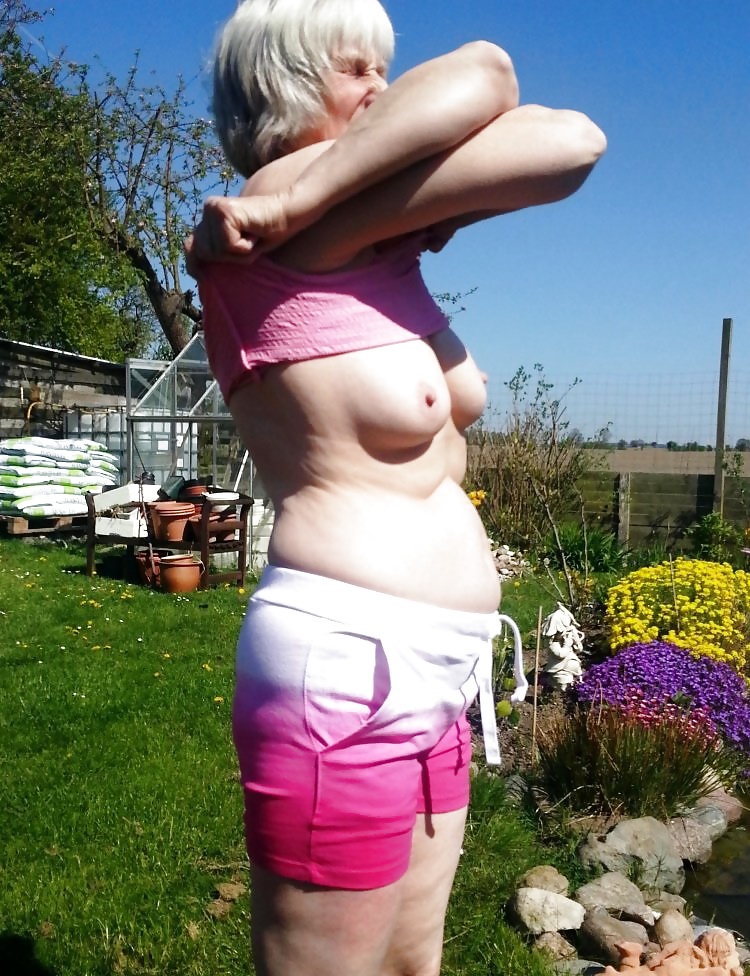 Showing my tits in the garden #29472767