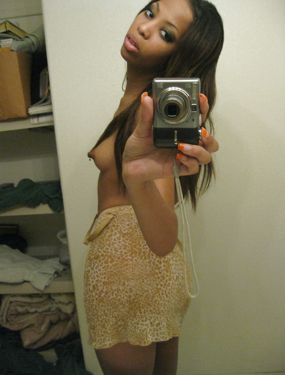 Splendid Ebony Teen self-shot #37569924