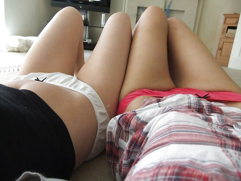 Used panties friends playing on lounge floor #24964695