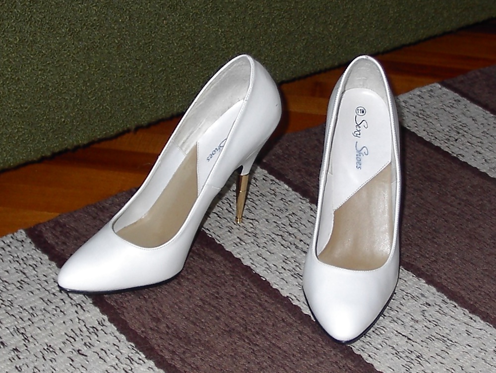 My 5 inch Stiletto Heel SexyShoes - White queenly Pumps #28665899