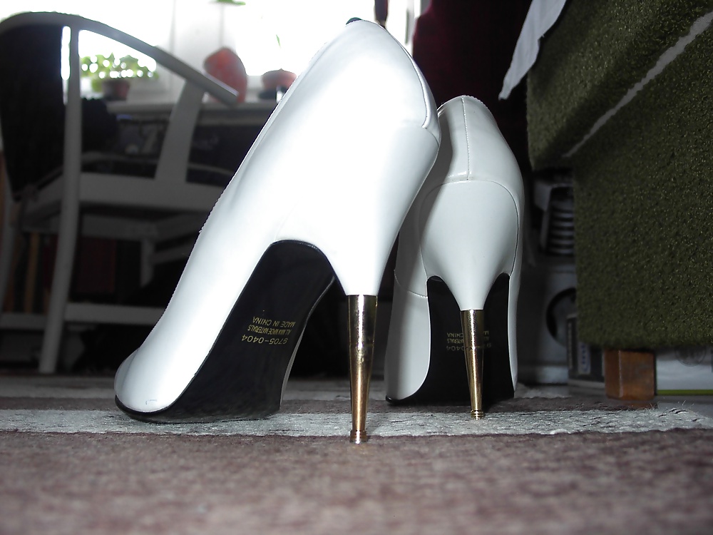 My 5 inch Stiletto Heel SexyShoes - White queenly Pumps #28665911