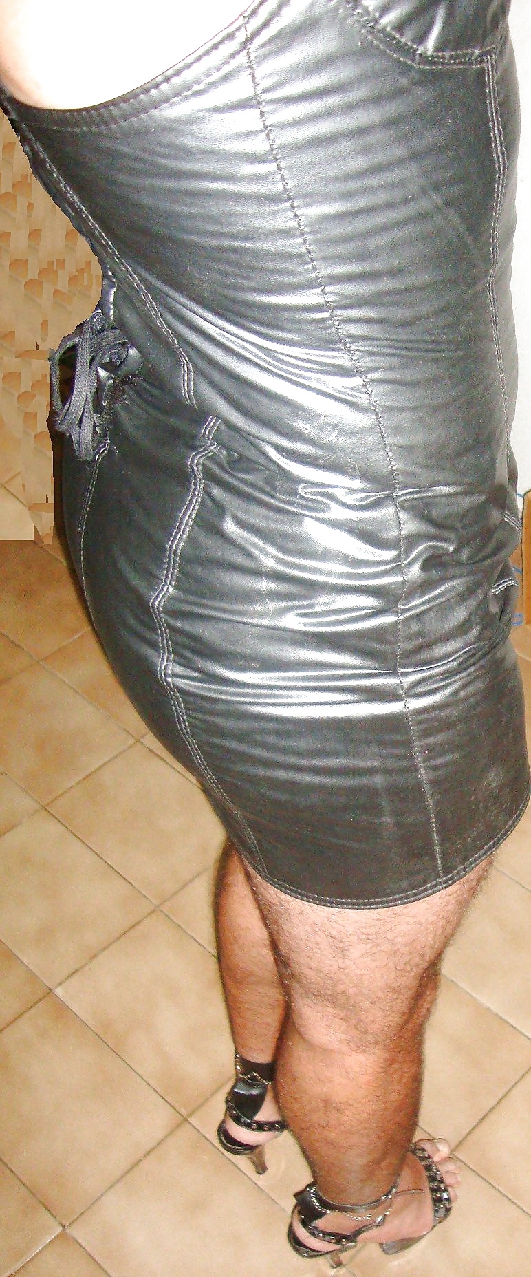 Tight leather dress!!! #27722867