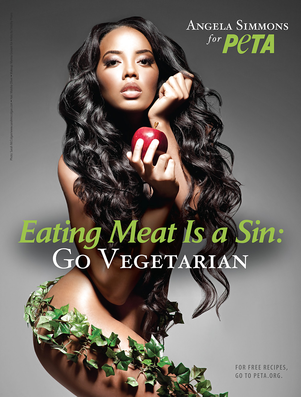 Angela Simmons PETAs Neues Gehen Vegetarier #36975713