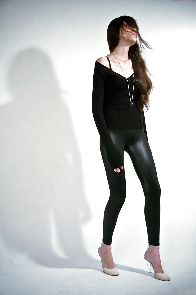 Wet-Look Spandex & Latex Leggings #4 #28210224