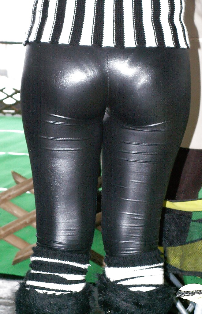 Wet-Look Spandex & Latex Leggings #4 #28210307