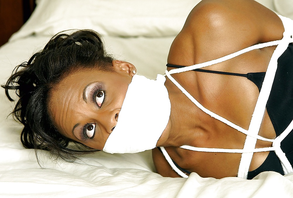 Very Sexy Black Woman Hogtied and Gagged #24928436