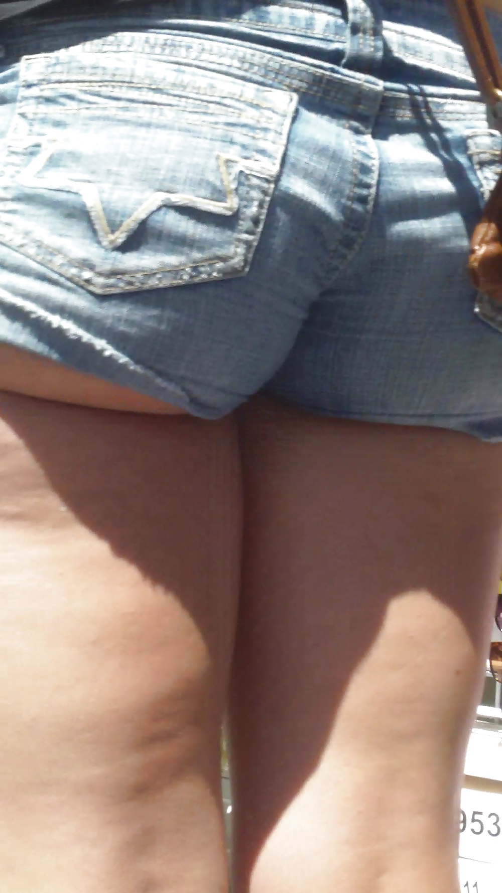 Tight teen ass & butt jean shorts  #29130565