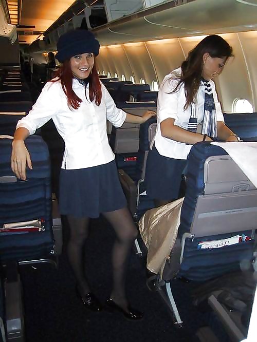 Stewardess and Airhostess in Nylons #32758356