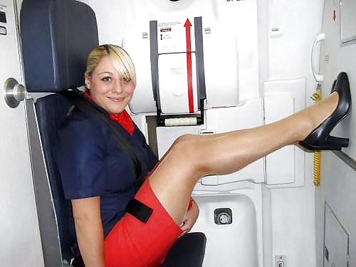 Stewardess and Airhostess in Nylons #32758389