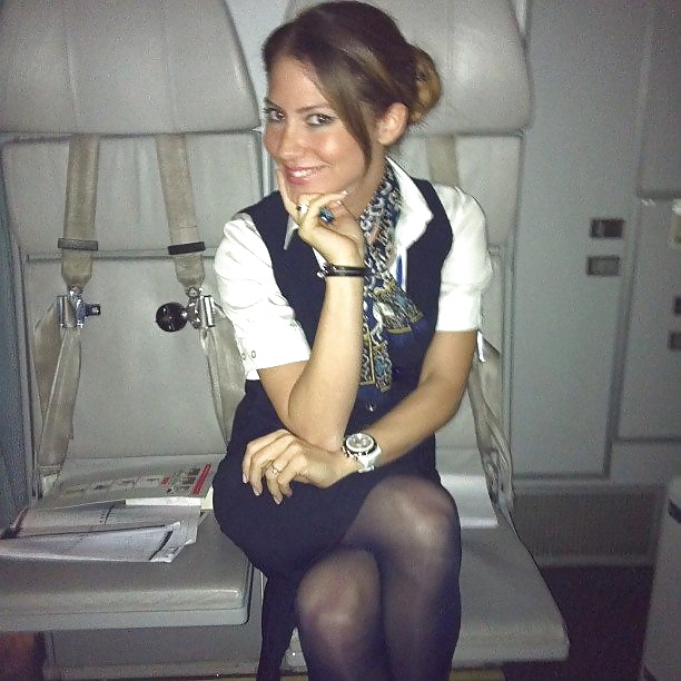 Stewardess and Airhostess in Nylons #32758414