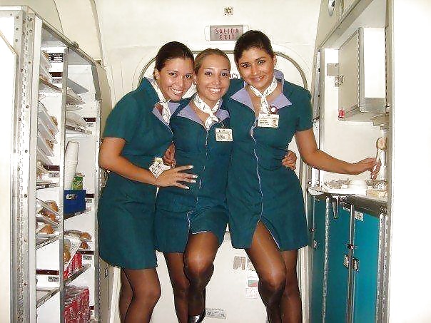 Stewardess and Airhostess in Nylons #32758436