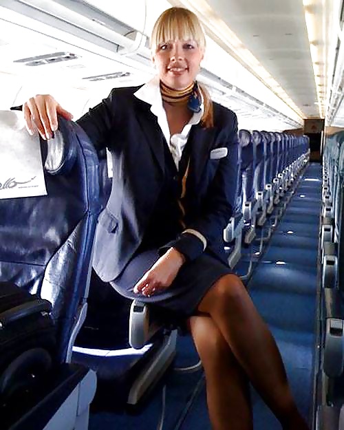 Stewardess and Airhostess in Nylons #32758440