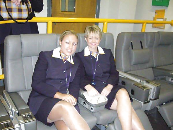 Stewardess and Airhostess in Nylons #32758448