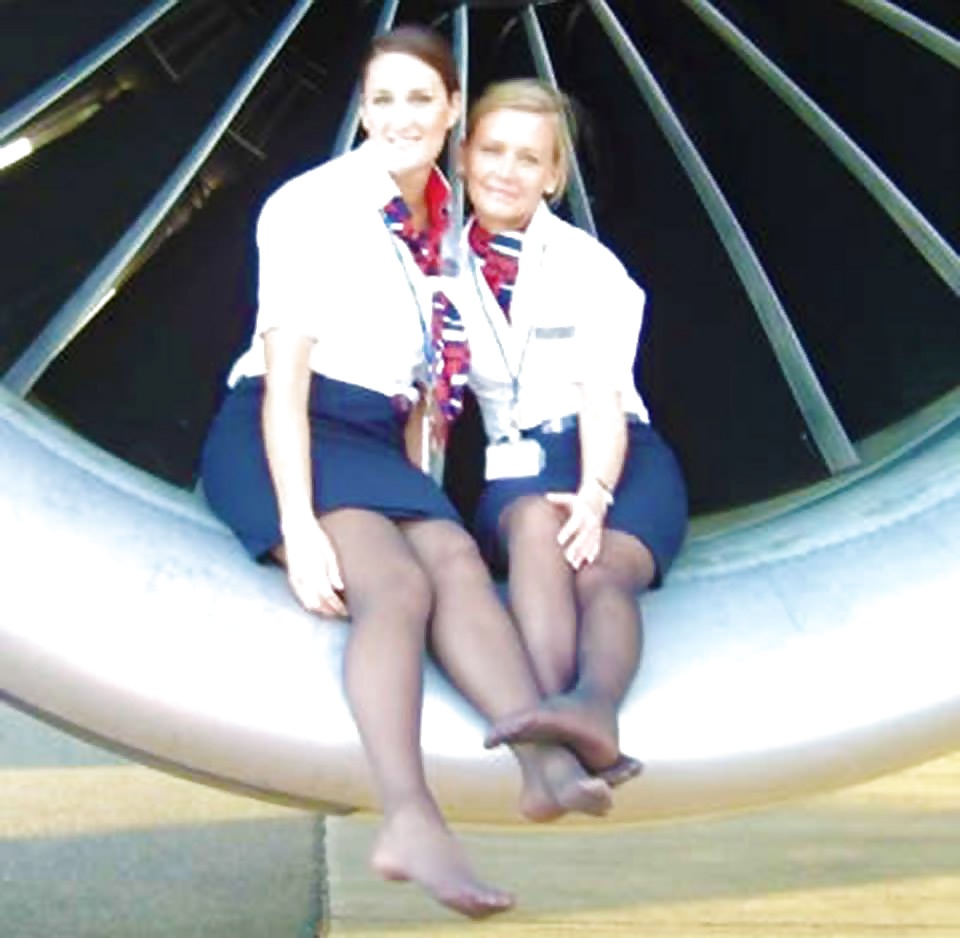 Stewardess and Airhostess in Nylons #32758459