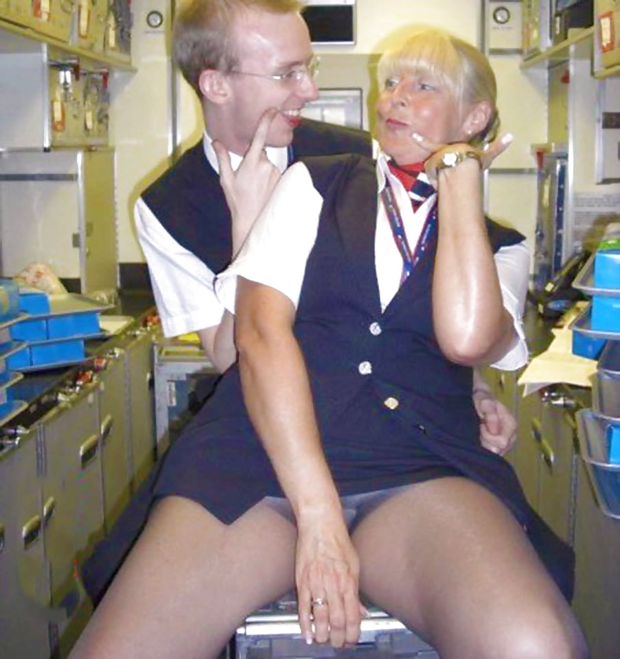 Stewardess and Airhostess in Nylons #32758482