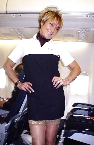 Stewardess and Airhostess in Nylons #32758494