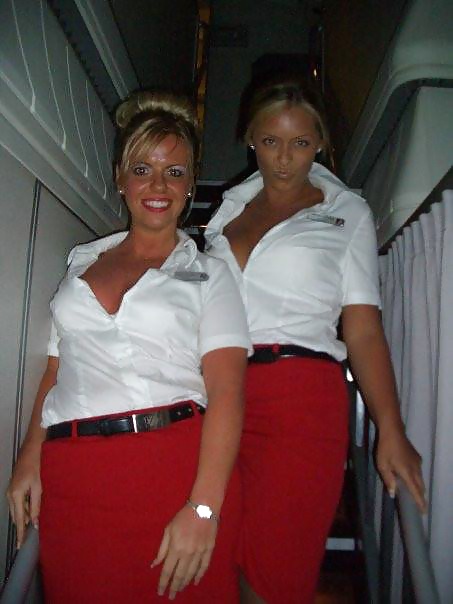 Stewardess and Airhostess in Nylons #32758498