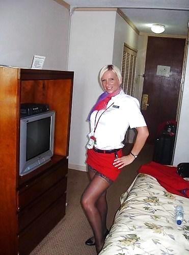 Stewardess and Airhostess in Nylons #32758509
