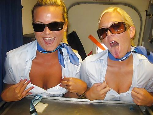 Stewardess and Airhostess in Nylons #32758540
