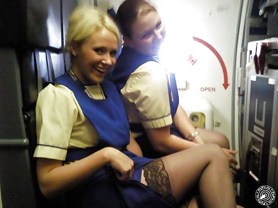 Stewardess and Airhostess in Nylons #32758566