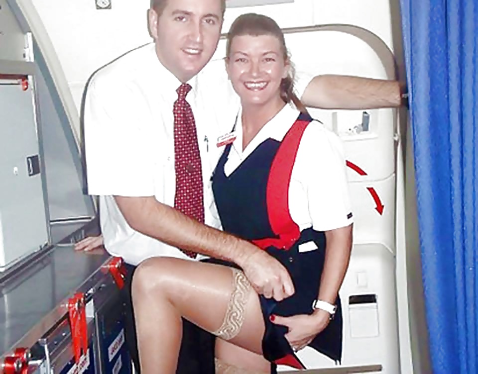 Stewardess and Airhostess in Nylons #32758569