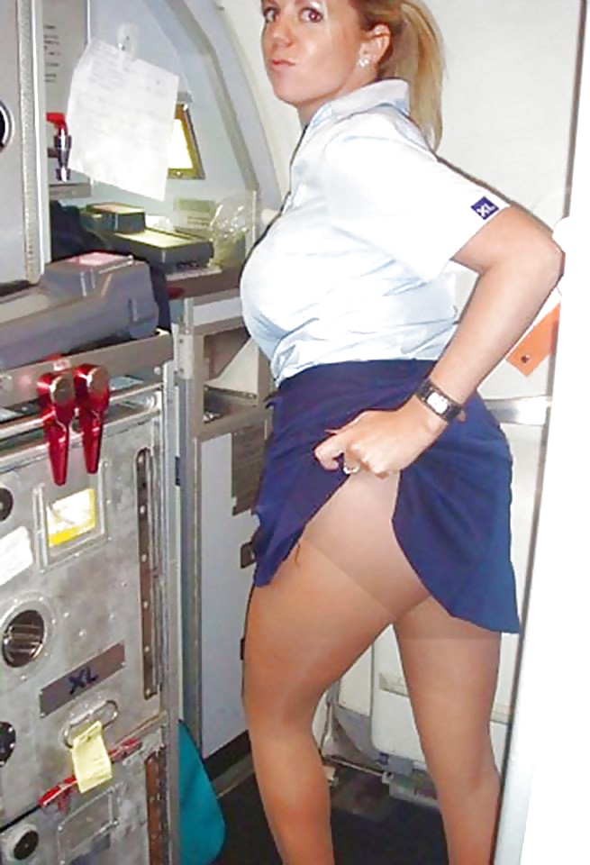Stewardess and Airhostess in Nylons #32758586