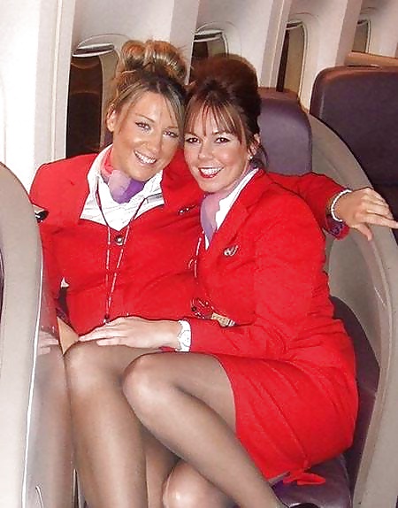 Stewardess Und Airhostess In Nylons #32758601