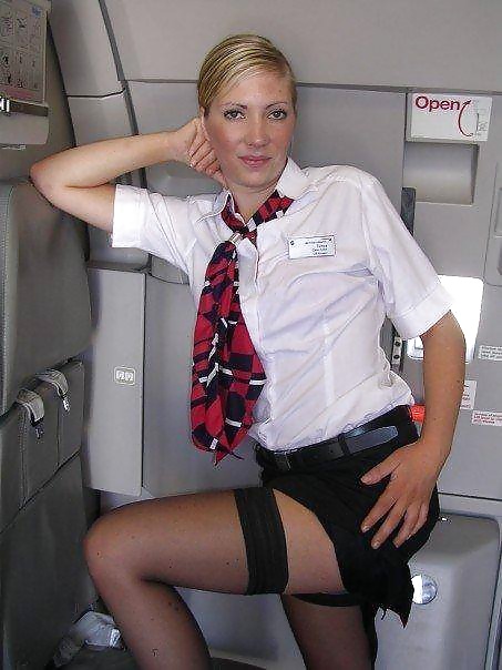 Stewardess and Airhostess in Nylons #32758613
