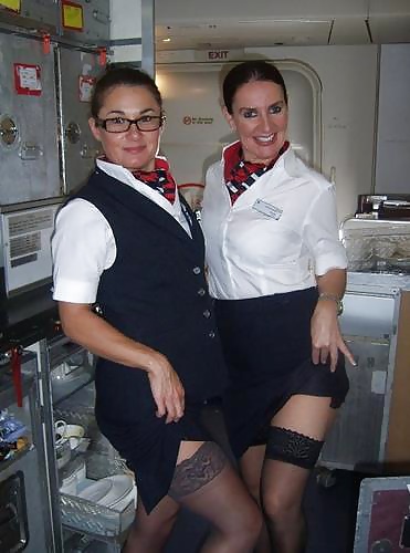 Stewardess and Airhostess in Nylons #32758625