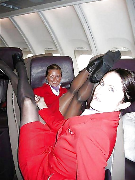 Stewardess and Airhostess in Nylons #32758637