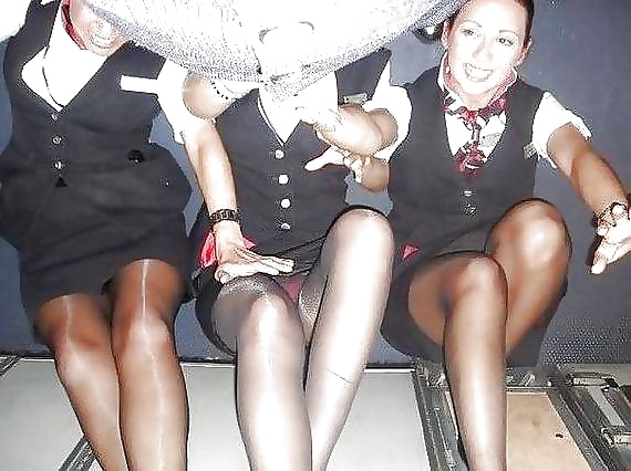 Stewardess and Airhostess in Nylons #32758640